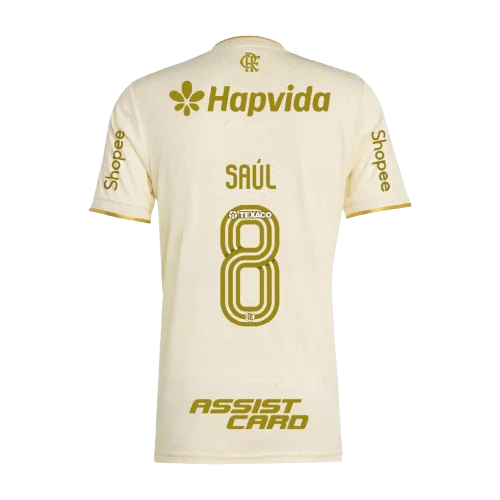 Manto Flamengo Jogo 3 2025/26 – Fan version All Sponsor #8 Saúl