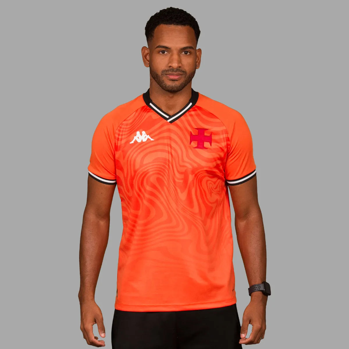 Camisa Goleiro Vasco 2025 Kappa Masculina Laranja | Fan Jersey