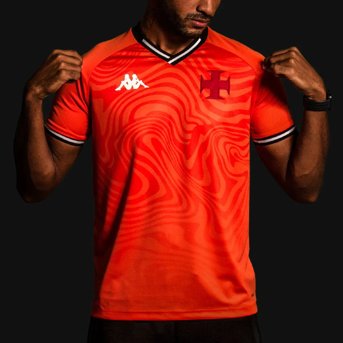 Camisa Goleiro Vasco 2025 Kappa Masculina Laranja | Fan Jersey