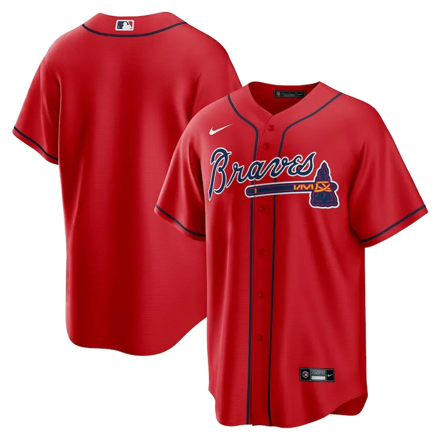 Jersey MLB Atlanta Braves Nike II Torcedor Masculina Vermelha