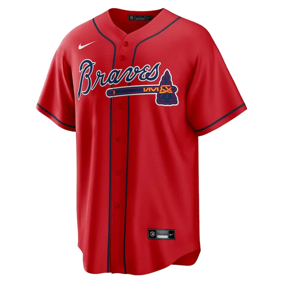 Jersey MLB Atlanta Braves Nike II Torcedor Masculina Vermelha