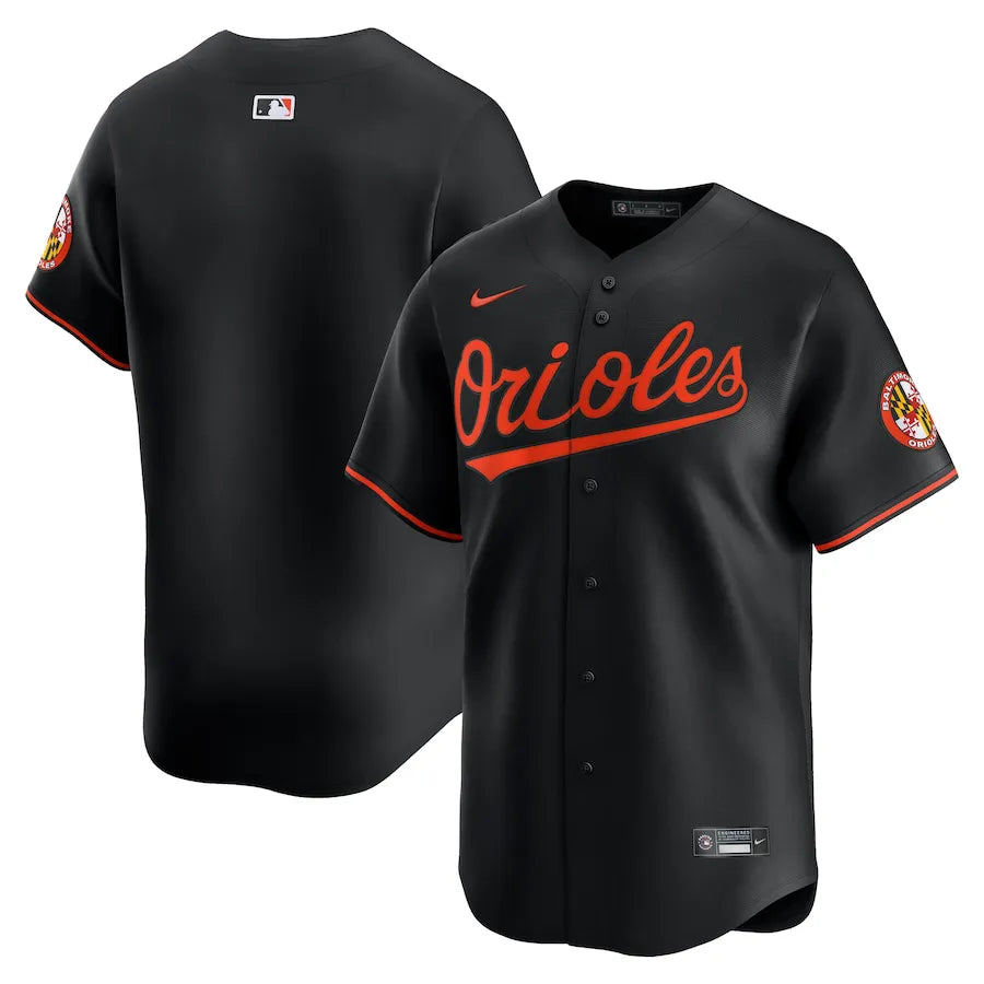 Jersey MLB Baltimore Orioles Nike Black Alternate Limited Torcedor Masculina Preta