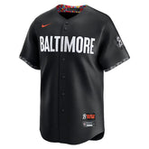 Jersey MLB Baltimore Orioles Nike Black City Connect Adley Rutschman 35 Torcedor Masculina Preta