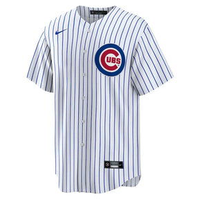 Jersey MLB Chicago Cubs Nike Home Torcedor Masculina Listrada Branca