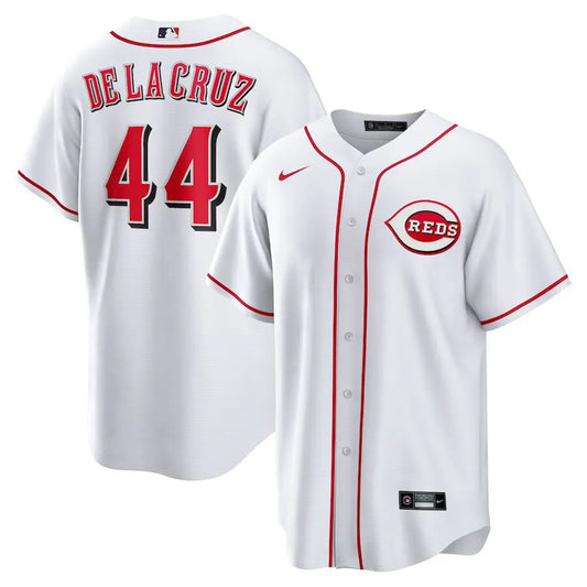 Jersey MLB Cincinnati Reds  Home Torcedor Masculina Branca Elly De La Cruz 44