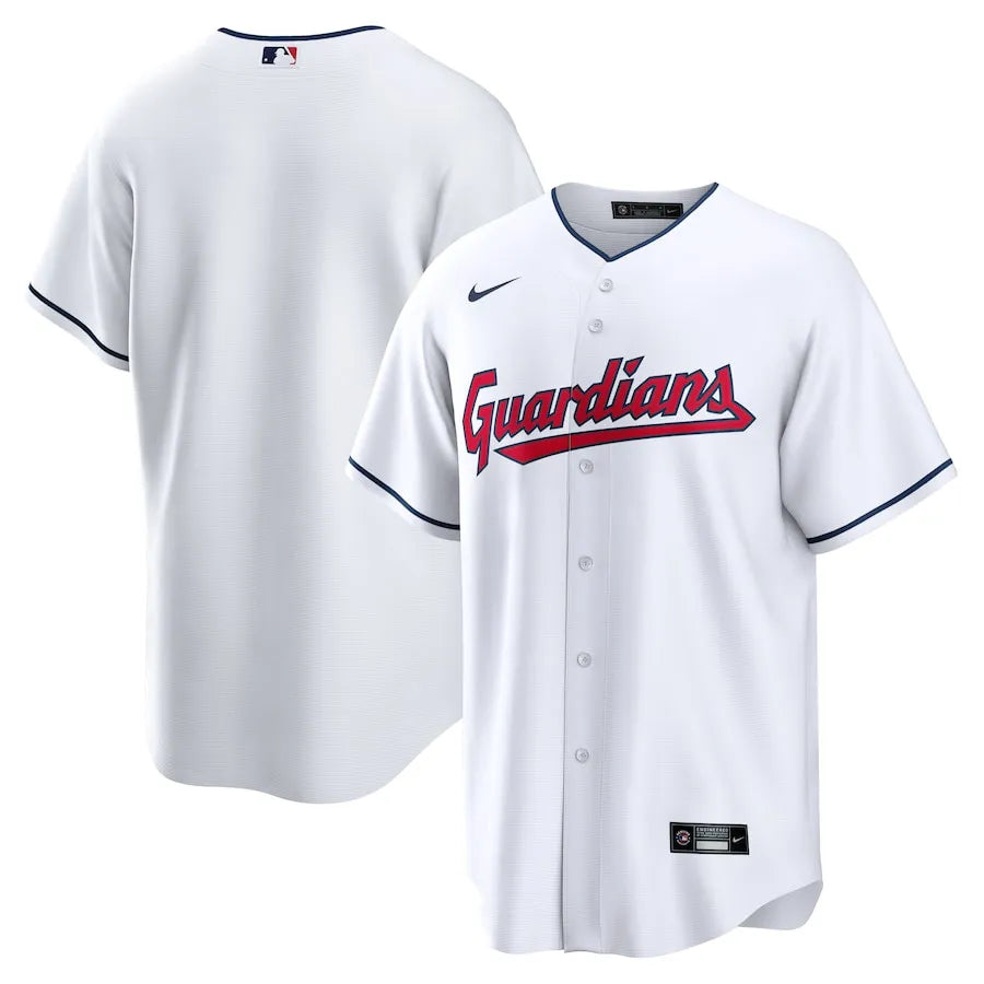Jersey MLB Cleveland Guardians Nike White Home Torcedor Masculina Branca