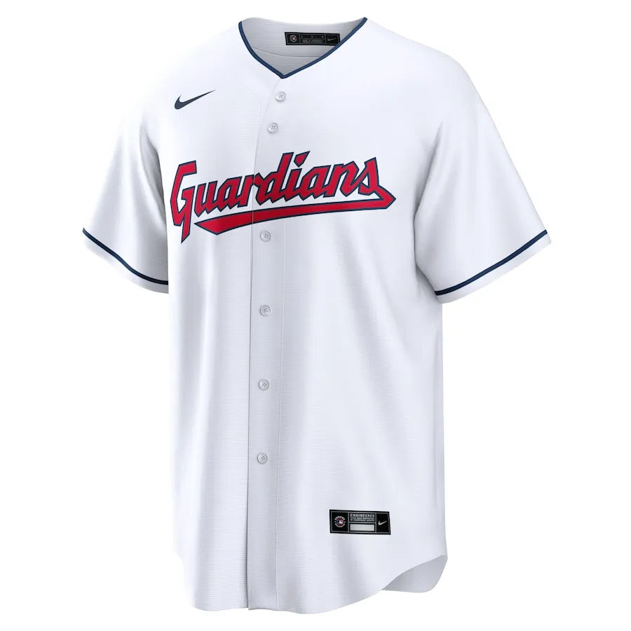 Jersey MLB Cleveland Guardians Nike White Home Torcedor Masculina Branca