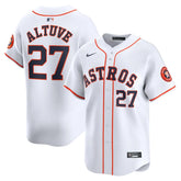 Jersey MLB Houston Astros Nike Jose Altuve 27 White Home Torcedor Masculina Branca