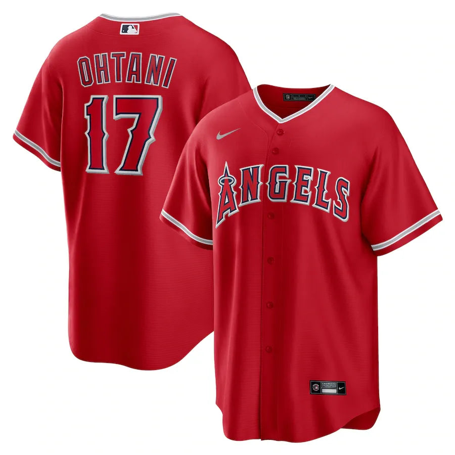 Jersey MLB Los Angeles Angels II Nike Torcedor Masculina Vermelha Shohei Ohtani 17