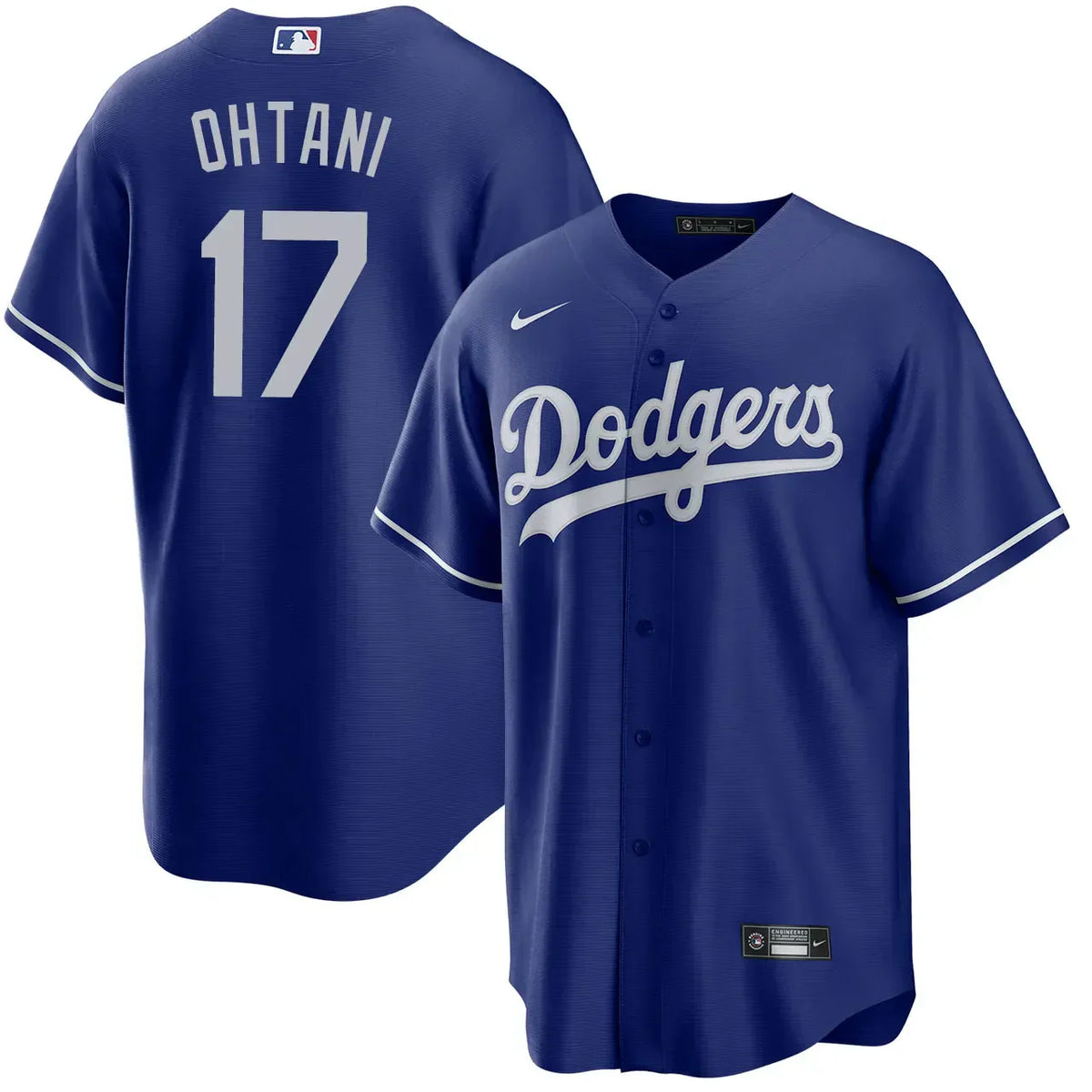 Jersey MLB Los Angeles Dodgers Alternate Nike Torcedor Masculina Azul Shohei Ohtani 17