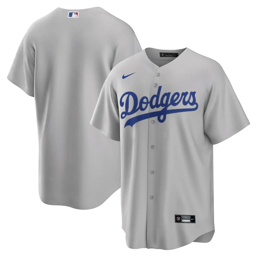 Jersey MLB Los Angeles Dodgers Alternate Nike Torcedor Masculina Cinza