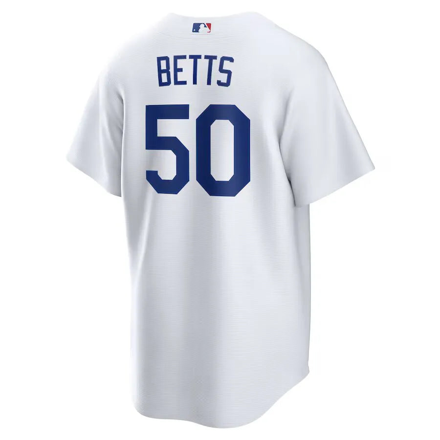 Jersey MLB Los Angeles Dodgers I Nike Torcedor Masculina Branca Mookie Betts 50
