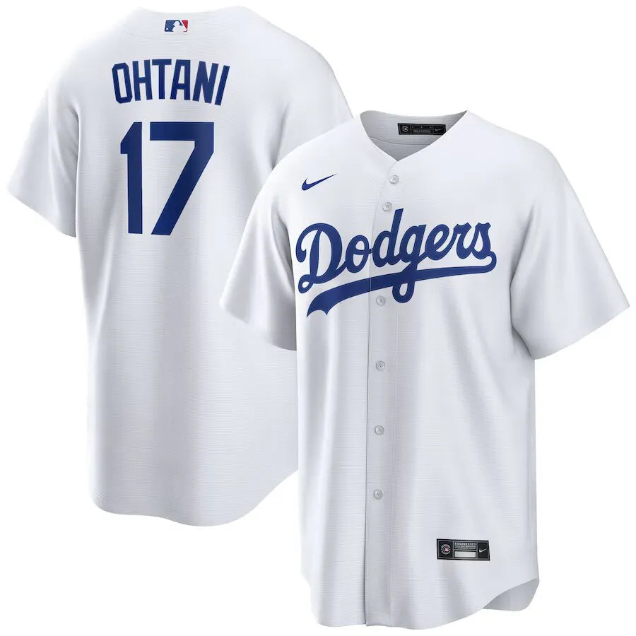 Jersey MLB Los Angeles Dodgers I Nike Torcedor Masculina Branca Shohei Ohtani 17