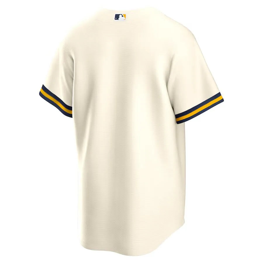 Jersey MLB Milwaukee Brewers Nike Home Torcedor Masculina Bege