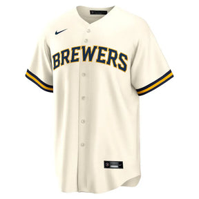 Jersey MLB Milwaukee Brewers Nike Home Torcedor Masculina Bege Christian Yelich 22