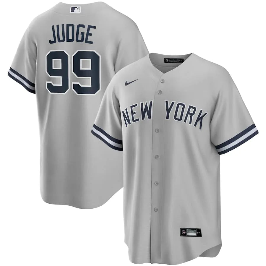 Jersey MLB New York Yankees Nike II Torcedor Masculina Cinza Aaron Judge 99