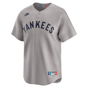 Jersey MLB New York Yankees Nike Away Throwback Cooperstown Collection Limited Torcedor Masculina Cinza Babe Ruth 3