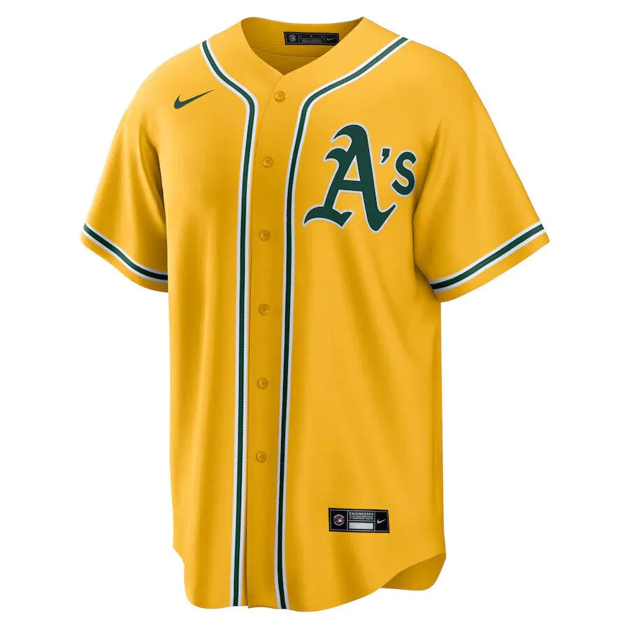 Jersey MLB Oakland Athletics Nike Alternate Torcedor Masculina Amarela