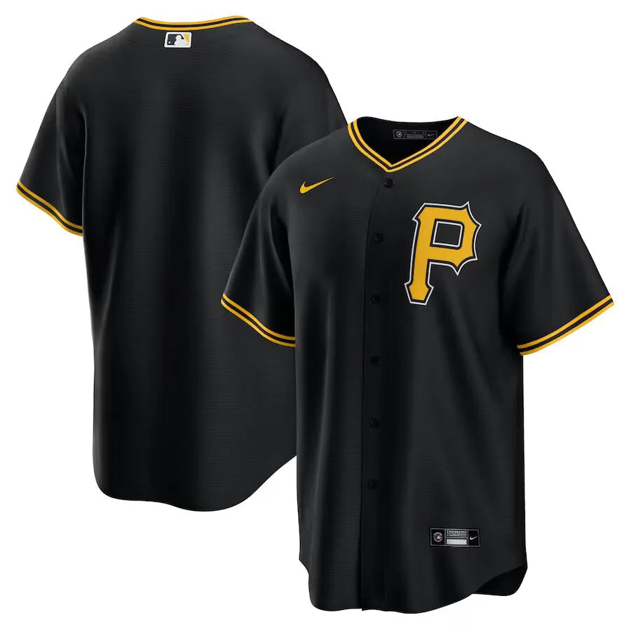 Jersey MLB Pittsburgh Pirates Nike Black Alternate Torcedor Masculina Preta