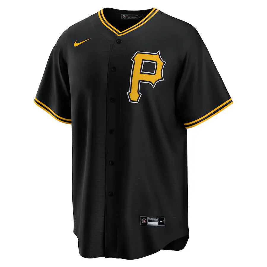 Jersey MLB Pittsburgh Pirates Nike Black Alternate Torcedor Masculina Preta