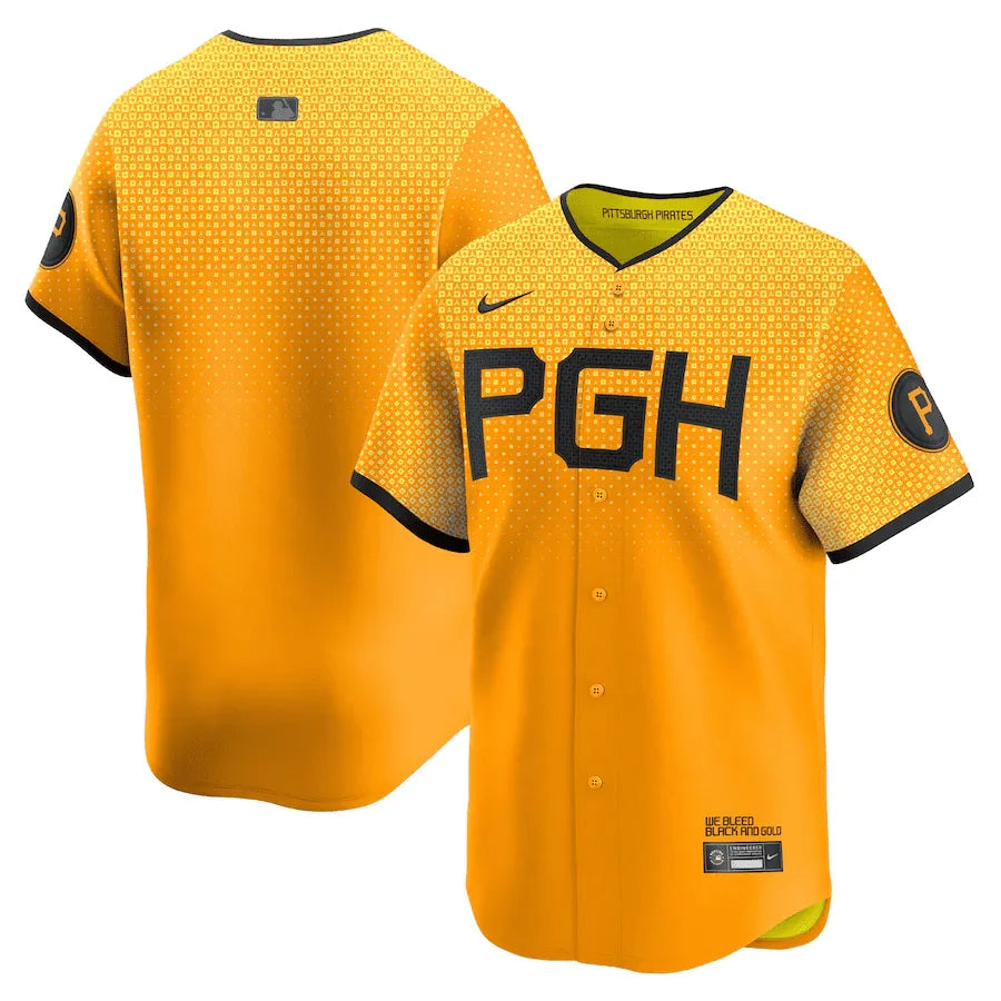 Jersey MLB Pittsburgh Pirates Nike Gold City Connect Torcedor Masculina