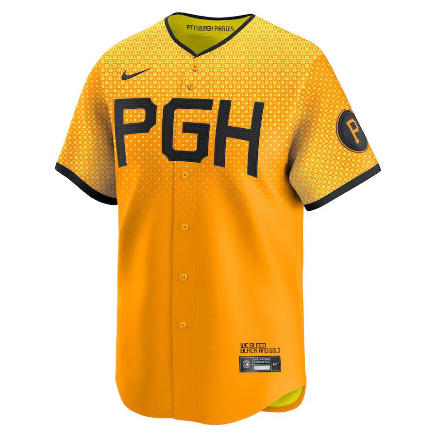 Jersey MLB Pittsburgh Pirates Nike Gold City Connect Torcedor Masculina