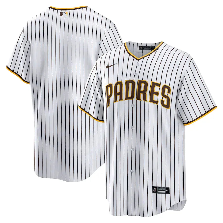 Jersey MLB San Diego Padres Nike Home Torcedor Masculina Listrada Branca