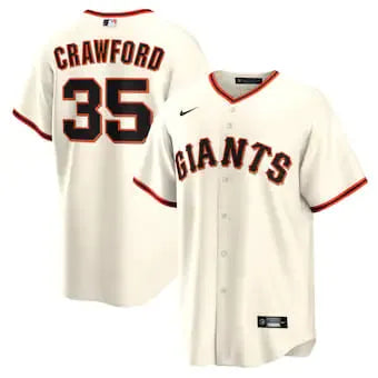 Jersey MLB San Francisco Giants Nike I Torcedor Masculina Bege Brandon Crawford 35