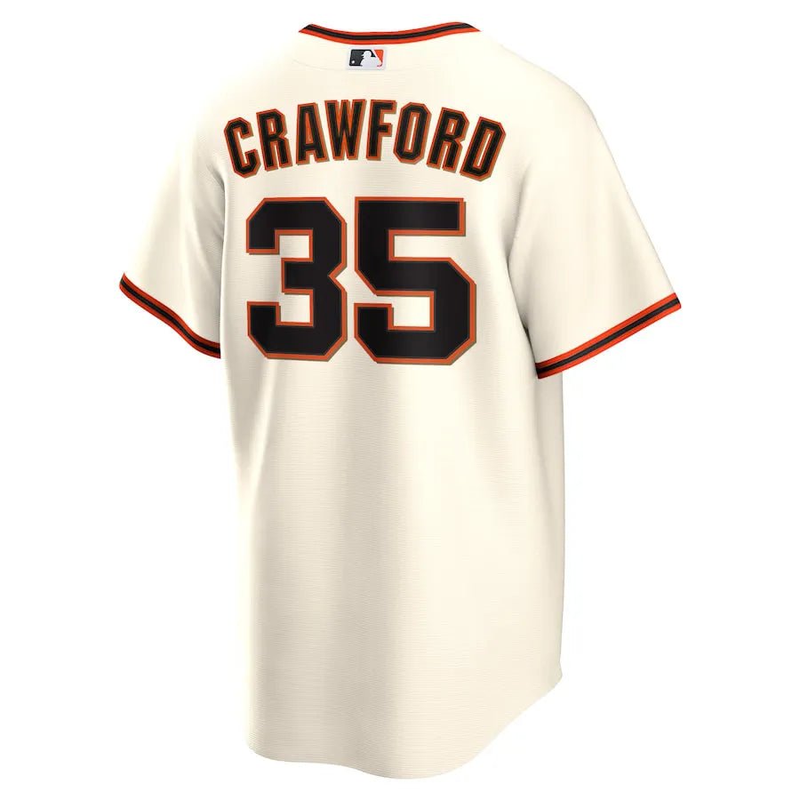 Jersey MLB San Francisco Giants Nike I Torcedor Masculina Bege Brandon Crawford 35