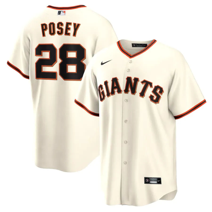 Jersey MLB San Francisco Giants Nike I Torcedor Masculina Bege Buster Posey 28