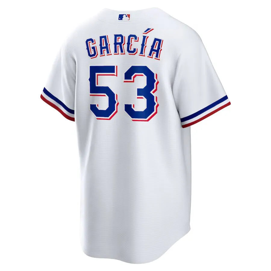 Jersey MLB Texas Rangers I Nike Torcedor Masculina Branca Adolis Garcia 53