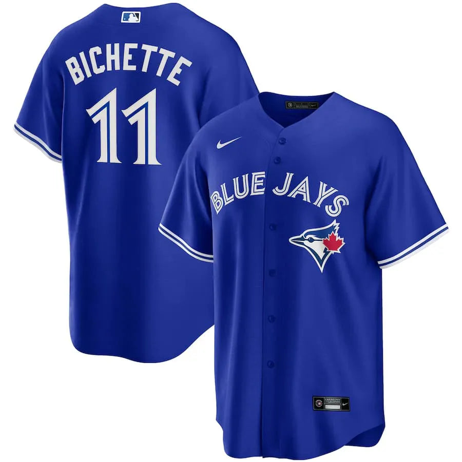 Jersey MLB Toronto Blue Jays Nike II Torcedor Masculina Azul Bo Bichette 11