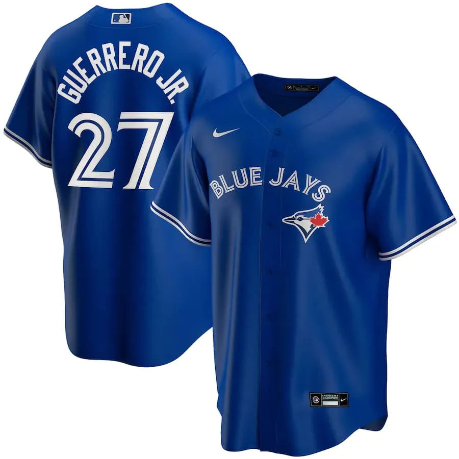 Jersey MLB Toronto Blue Jays Nike II Torcedor Masculina Azul Vladimir Guerrero Jr. 27