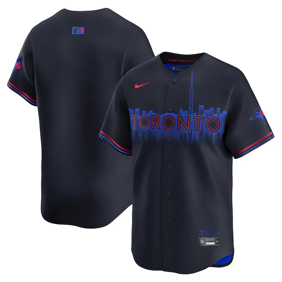 Jersey MLB Toronto Blue Jays Nike City Connect Torcedor Masculina Azul Marinho