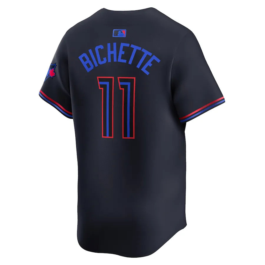 Jersey MLB Toronto Blue Jays Nike City Connect Torcedor Masculina Azul Marinho Bo Bichette 11