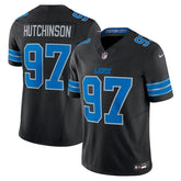 NFL Detroit Lions II Black Nike Aidan Hutchinson 97 Alternate Vapor Masculina Preta