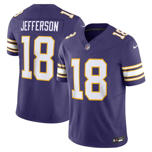 NFL Minnesota Vikings Home Justin Jefferson 18  Limited Jersey Roxa