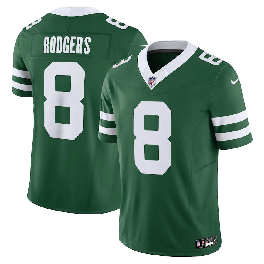 NFL New York Jets Green Aaron Rodgers 8  Legacy Jersey Verde