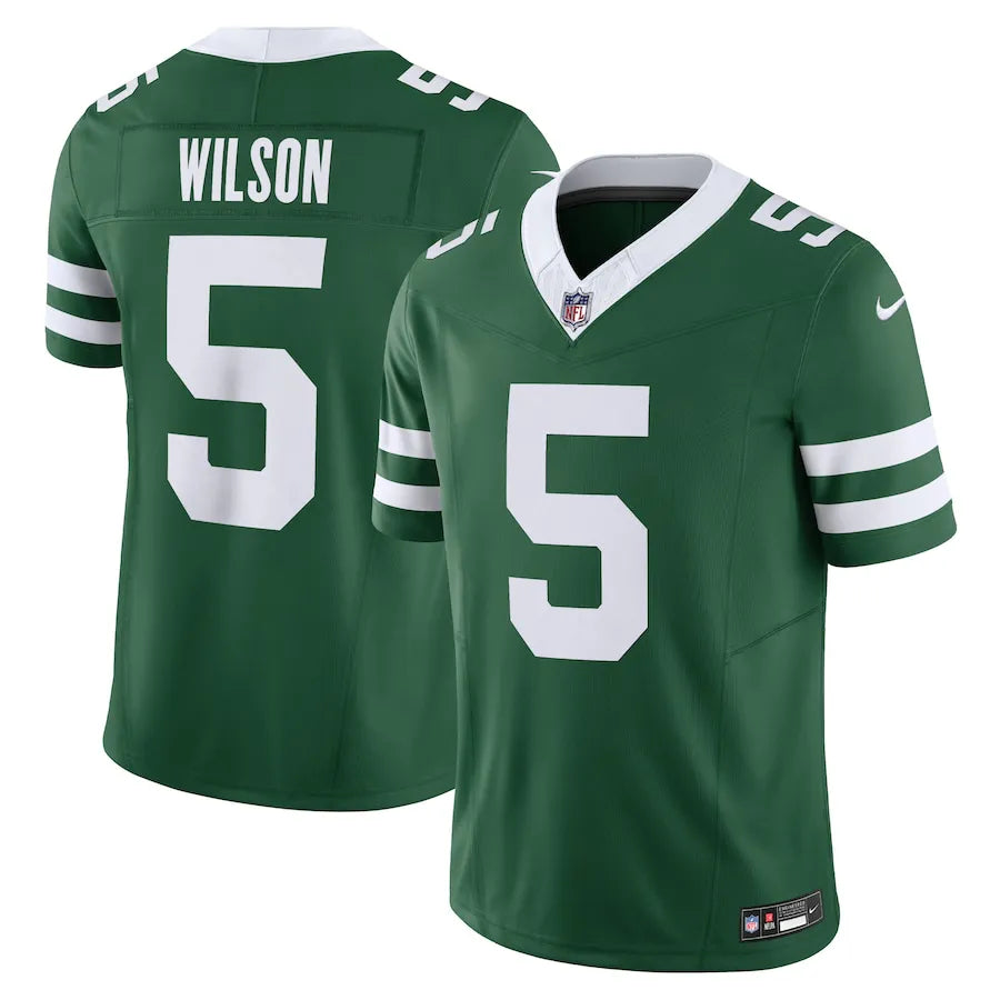 NFL New York Jets Green Garrett Wilson 5  Legacy Jersey Verde