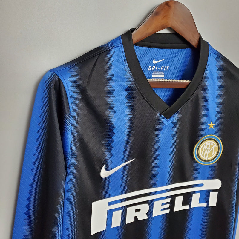 Camisa Inter de Milão Titular 10/11 - Retro Manga Comprida