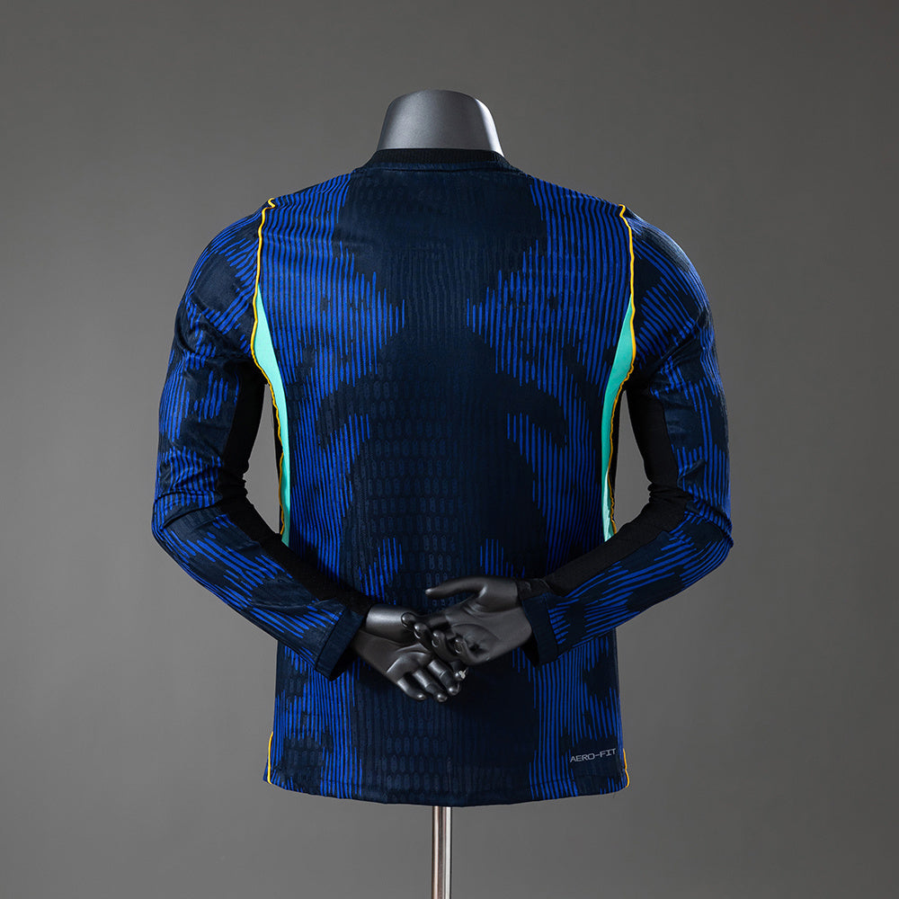 Brazil 2026 Away Player Version Long-Sleeve Jersey [Slim Fit] - Jersey Zone