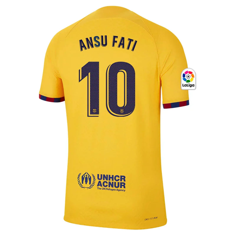 Ansu Fati Barcelona 22/23 Player [Slim Fit] Senyera IV Fourth Jersey - Nike