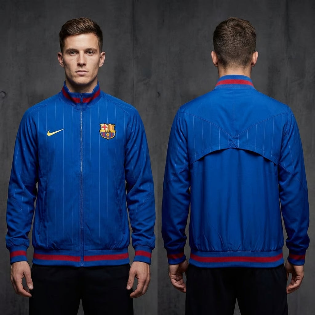 2026 Barcelona Blue Jacket Windbreaker
