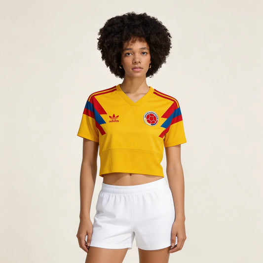 Cropped Colombia Retro Home 1990 - Jersey Zone