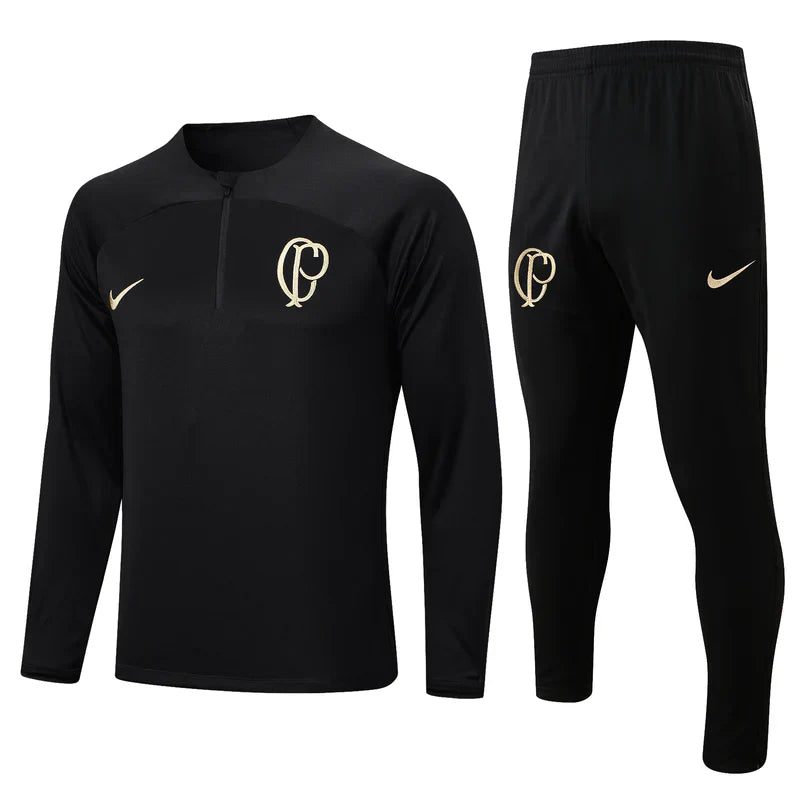 Conjunto de Treino Corinthians Preto 23/24 com Ziper - Nike