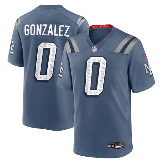 Christian Gonzalez New England Patriots 2025 Rivalries Collection Game Jersey - NFL Storm Blue
