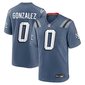 Christian Gonzalez New England Patriots 2025 Rivalries Collection Game Jersey - NFL Storm Blue