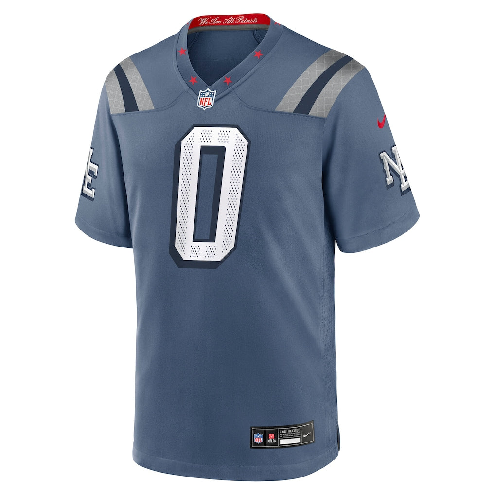 Christian Gonzalez New England Patriots 2025 Rivalries Collection Game Jersey - NFL Storm Blue