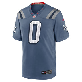 Christian Gonzalez New England Patriots 2025 Rivalries Collection Game Jersey - NFL Storm Blue