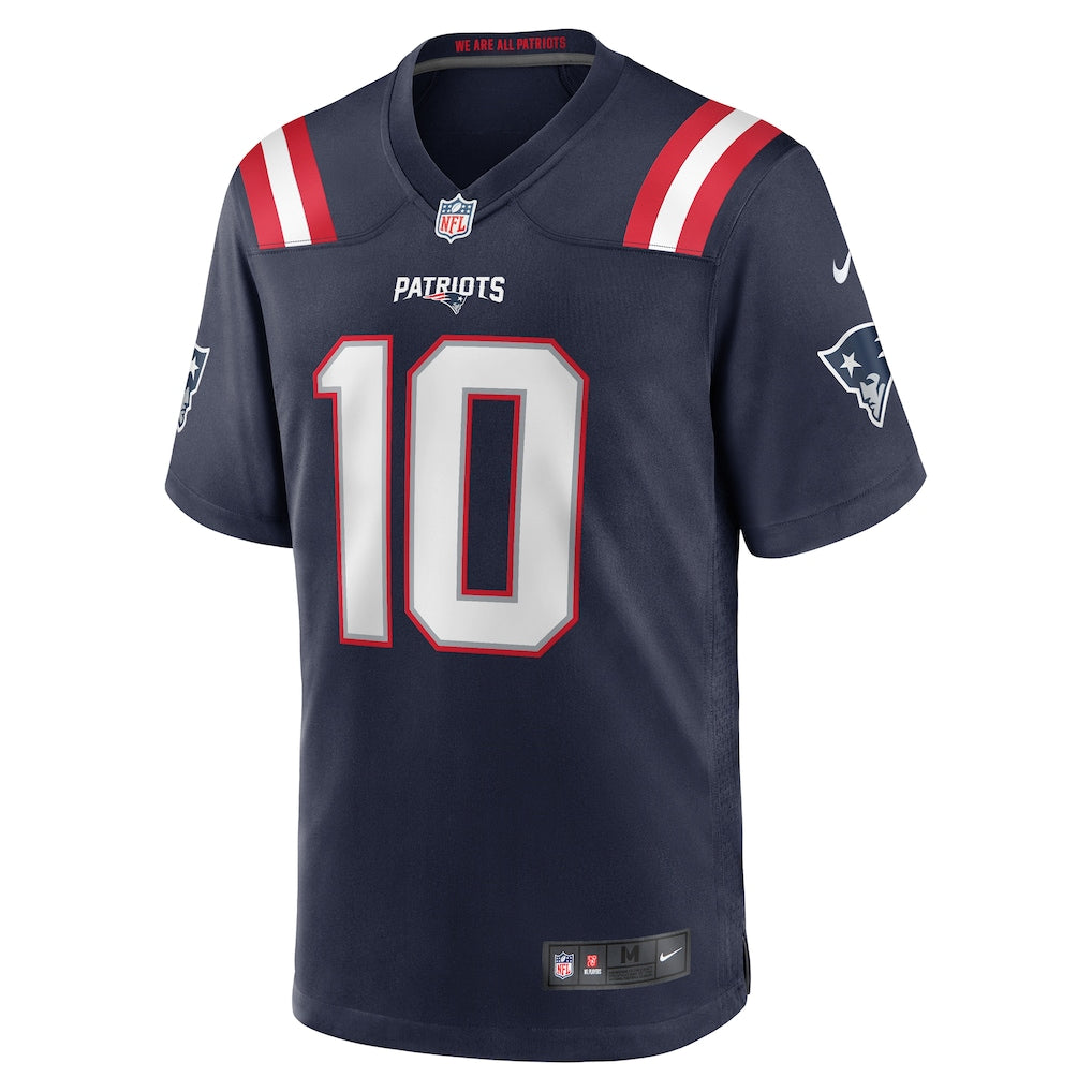 New England Patriots Drake Maye Nike Navy Player Game Jersey - NFL